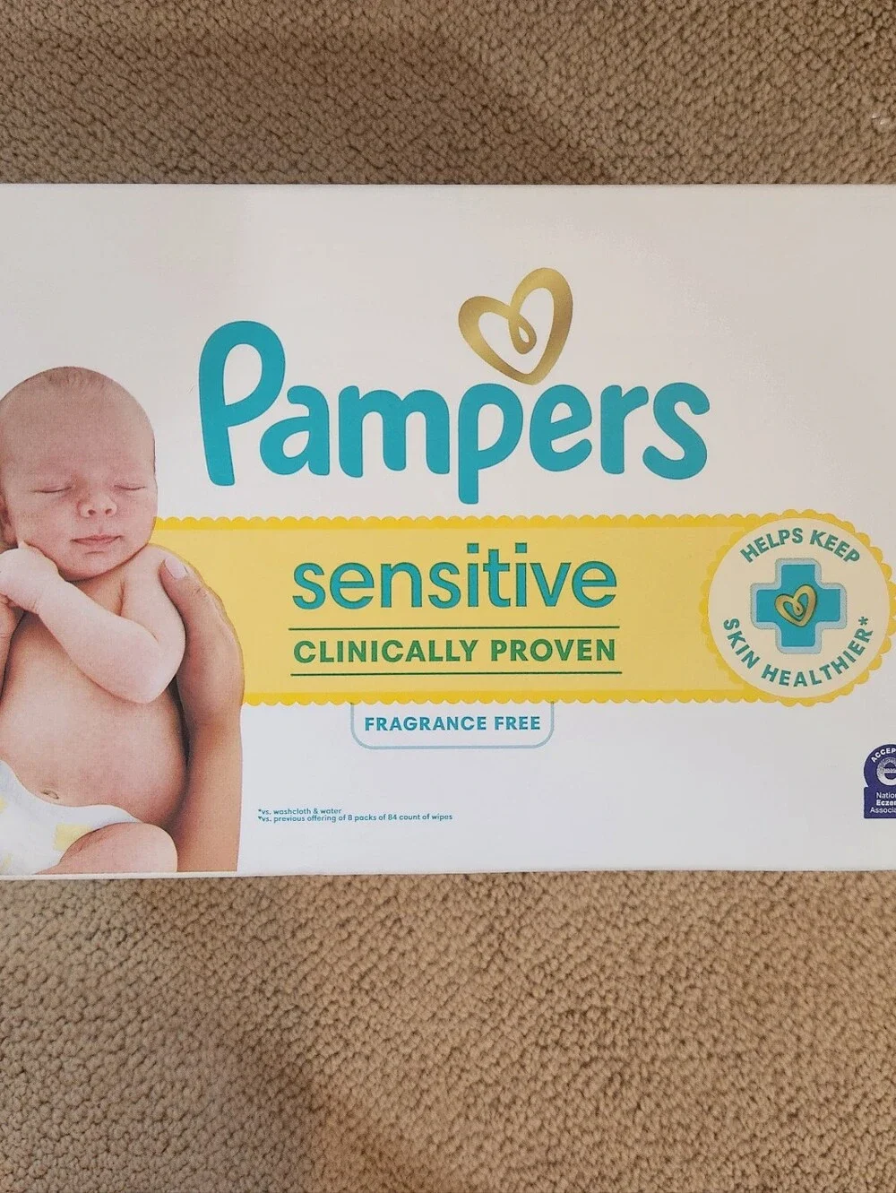 Brand New Box of Pampers Sensitive Fragrance Free Baby Wipes 672 Count